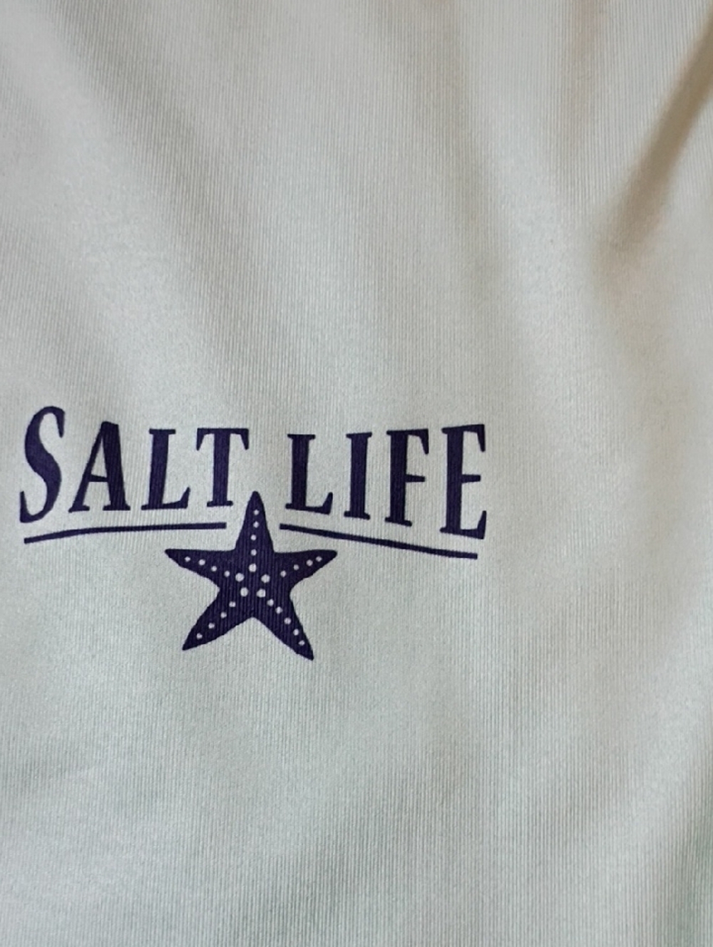 Salt Life Long Sleeve Tee in Mint with Navy Logo - Picture 3 of 10